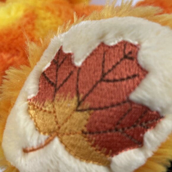 Build-A-Bear Four Seasons 15" Autumn Bear with Maple Leaf Sparkly Orange Fur - Picture 4 of 8